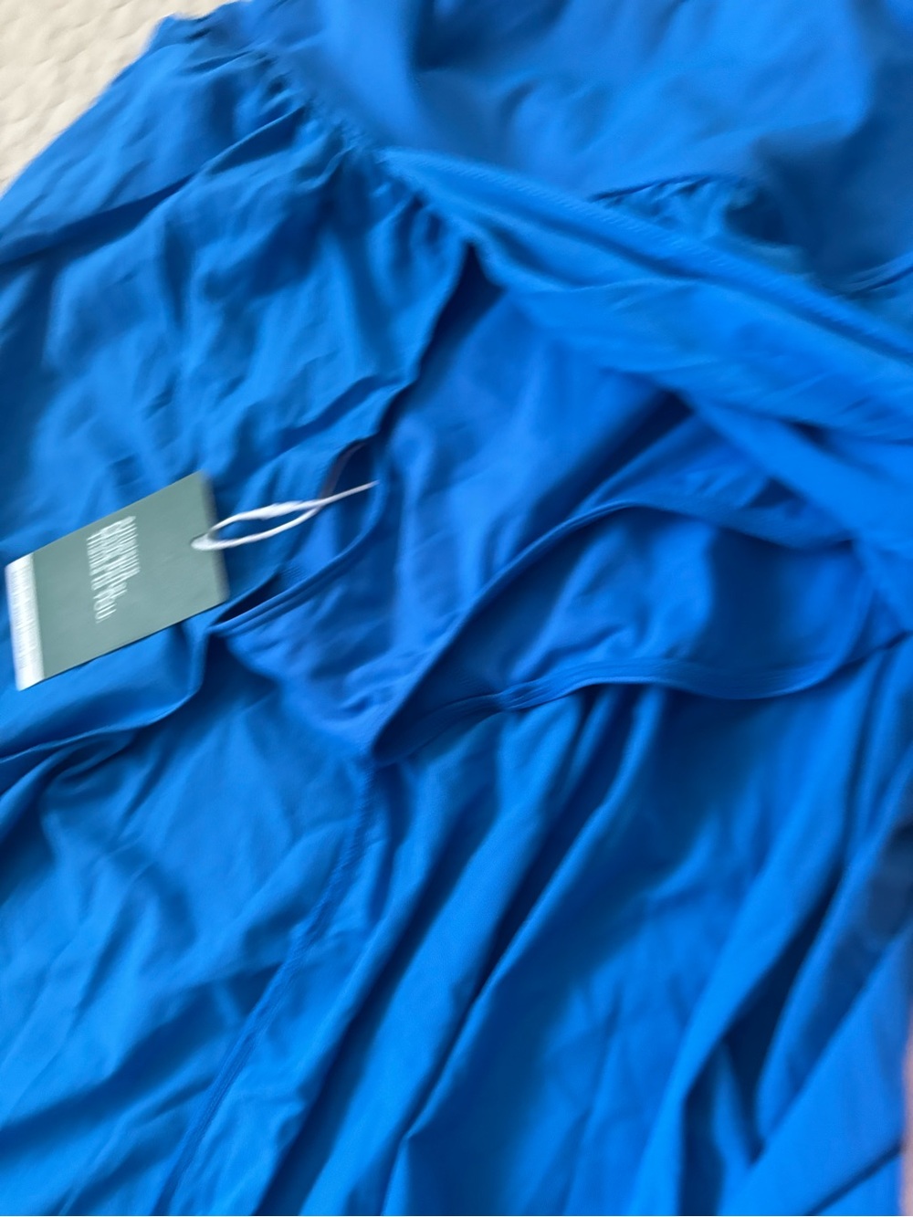 HALARA Bright Blue High Waisted 2-in-1 Flowy Quick Dry Maxi Skirt - Picture 8 of 14